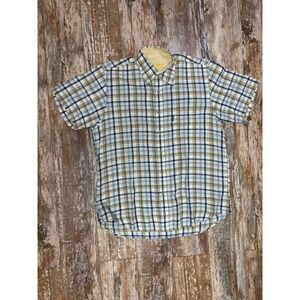 Mens Barbour The Country Shirt Short Sleeve Plaid Size Medium Button Up